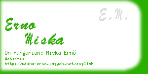 erno miska business card
